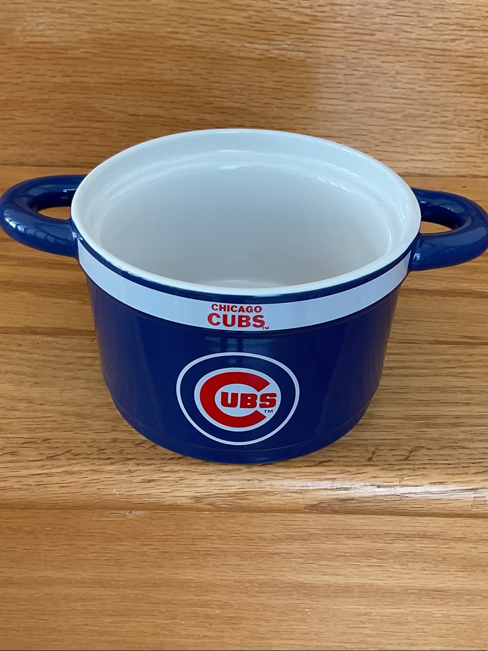 Chicago Cubs Blue Ceramic Double-Handle Bowl
